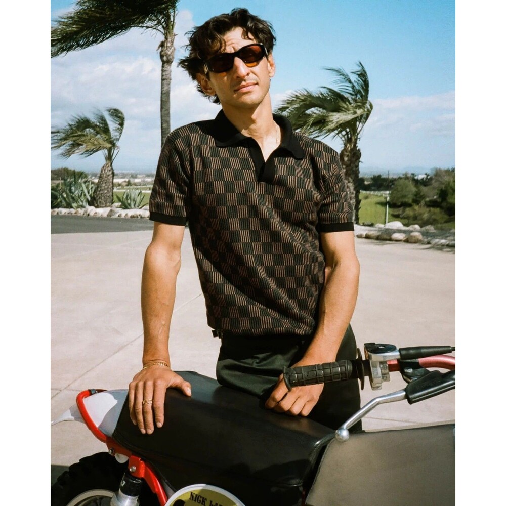 DANDY DEL MAR the Sebastian Knitted Polo Shirt Made in ITALY